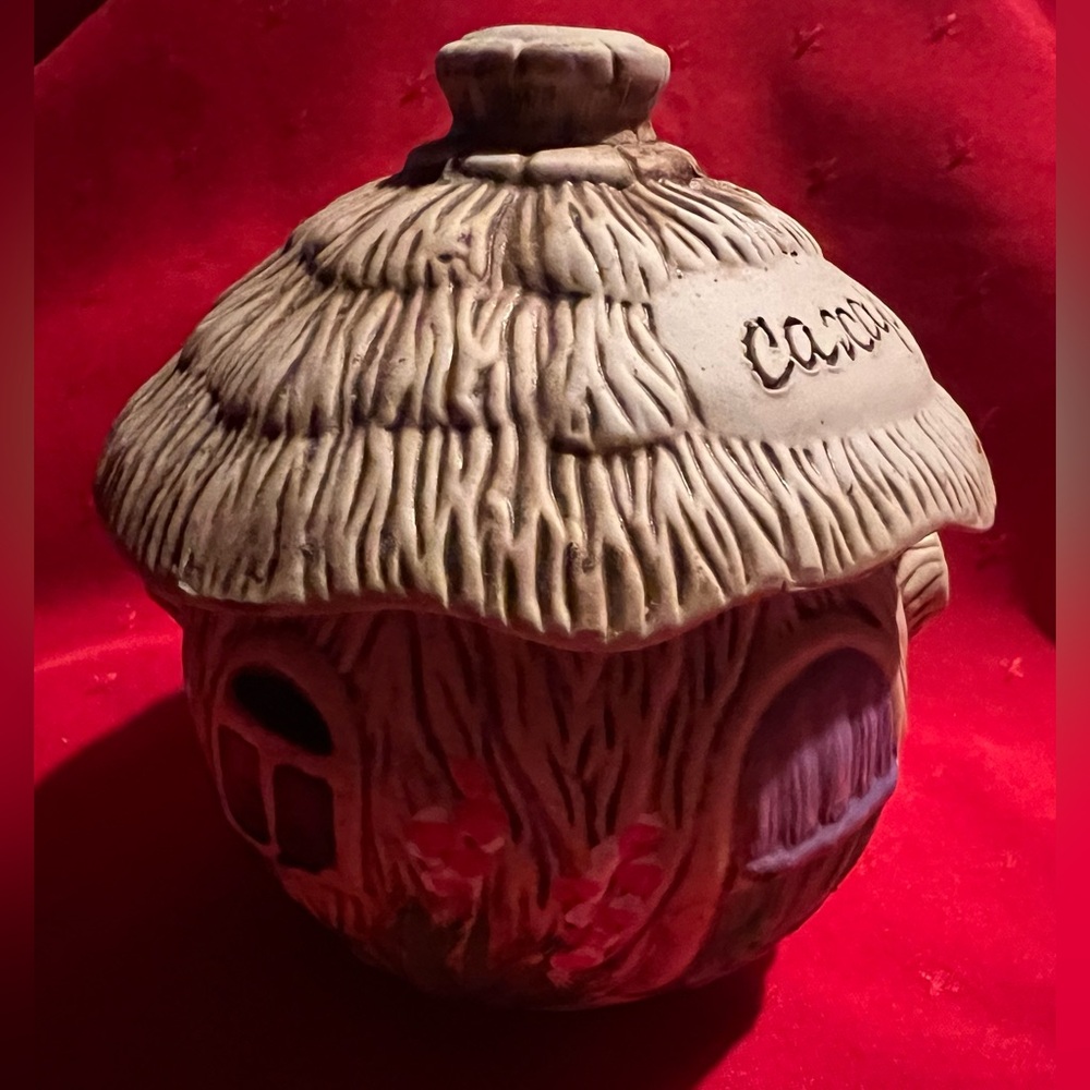 Vintage Russian Rustic Ceramic Jar for Sugar